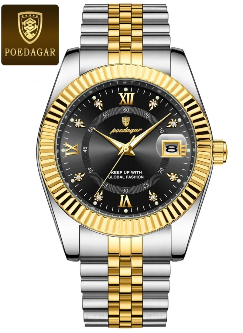 POEDAGAR Waterproof Luminous Men's Watch Quartz- 40mm  - Image 1