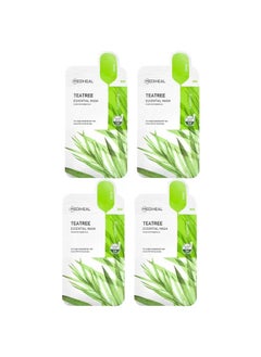 MEDIHEAL MEDIHEAL, Tea Tree, Essential Beauty Mask, 4 Sheets, 0.81 fl oz (24 ml) Each 