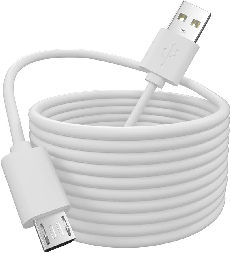SCOVEE كابل تمديد طاقة USB بطول 20 قدم لكاميرات WyzeCam وWyzeCam Pan وكاميرا YI وكاميرا NestCam الداخلية وكاميرا Netvue وكاميرا KasaCam الداخلية وكاميرا Furbo Dog وكاميرا Blink وكاميرا Cloud وكابل شحن من نوع A إلى Micro USB لكاميرات الأمان - Image 1