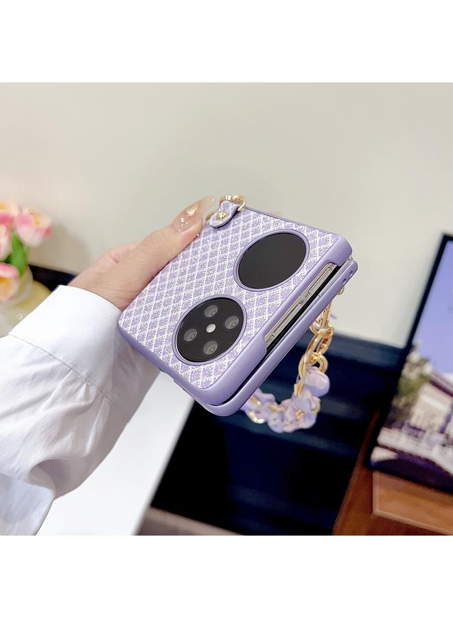 S-TOP Case For Huawei Pocket 2 Sparkling Diamond Rhombus PC Phone Case with Silk Scarf Bracelet - Image 5