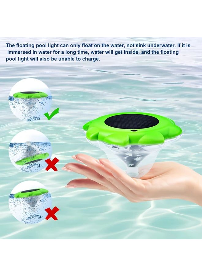 Solar Floating Pool Light LED Color Changing Fountain Green IP68 Decoration - Image 3