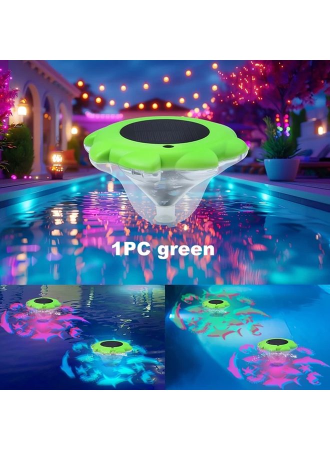 Solar Floating Pool Light LED Color Changing Fountain Green IP68 Decoration - Image 1