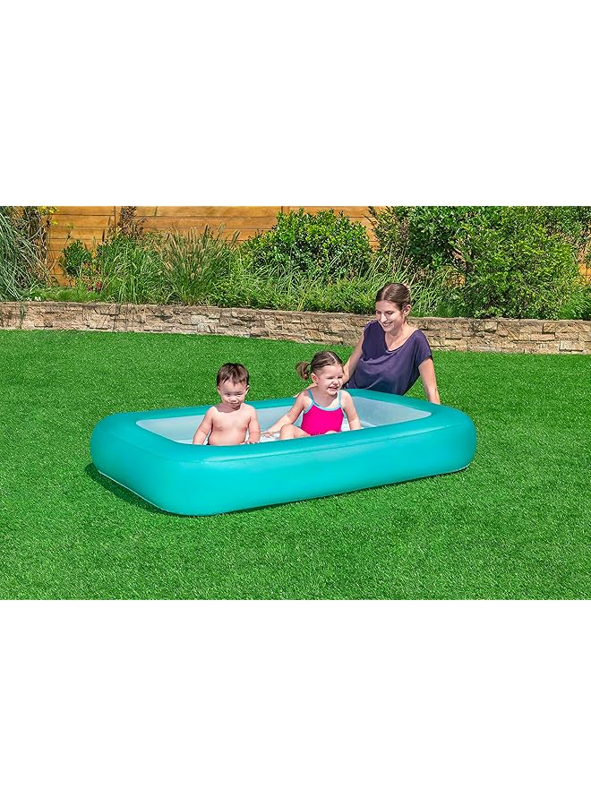 بست واي مسبح تجديف قابل للنفخ | مسبح حديقة قابل للنفخ للأطفال من عمر سنتين فما فوق، أخضر، 65 بوصة × 41 بوصة × 10 بوصات/1.65 × 1.04 × 25 سم، 26 51115 أزرق - Image 2