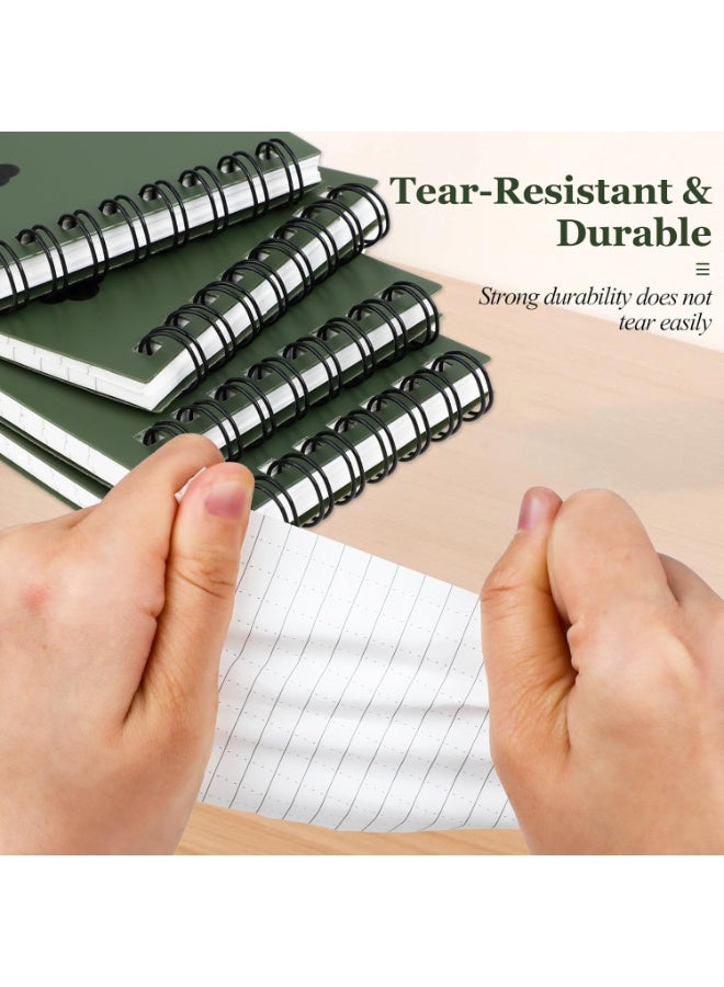 4 Pack Waterproof Notebook, All Weather 3x5inch Pocket Notepads with 100 Lined Pages, Weatherproof Police Notepad Small Top Spiral Notebook, Little Mini Memo Steno Notepad for Outdoor Home Office - Image 3