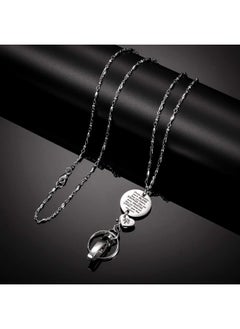 Jovitec Lanyard Id Badge Holder Necklace With Id Hook And Inspirational Pendant (Silver)  - Image 5