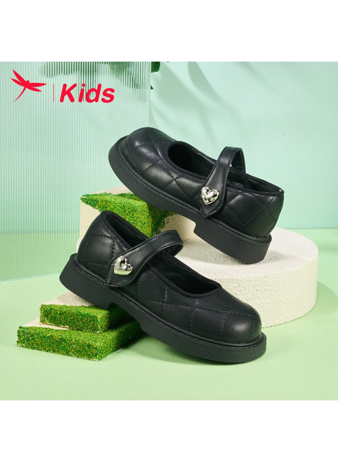 RED DRAGONFLY Hongqingting Children's Spring And Summer Children's Shoes, Girls' Leather Shoes, Fashionable Versatile Princess Shoes, Flats, Q51bppt442, Black, Size 30 - Image 1