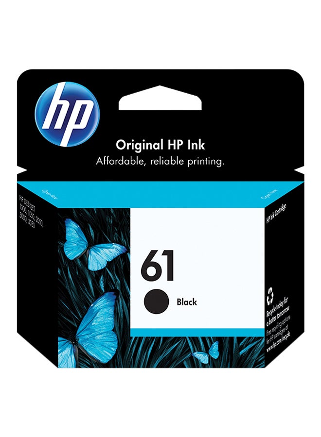 HP خرطوشة حبر أصلية للطابعة بدرجة لون 61 أسود - Image 1