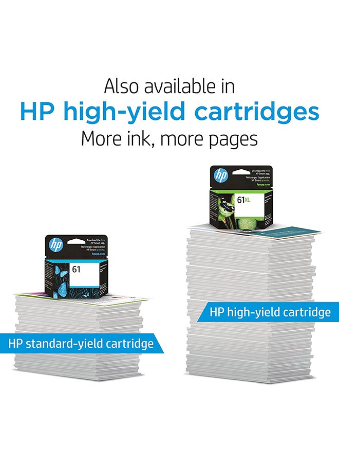 HP خرطوشة حبر أصلية للطابعة بدرجة لون 61 أسود - Image 2