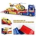 Dwi Dowellin Tow Truck Toy for Kids256 Semi Truck Toy with Racing Car and Helicopter SemiTrailer with Lights SoundsBirthday Gift for 2 3 4 5 Years Old Boys and Girls - Image 4