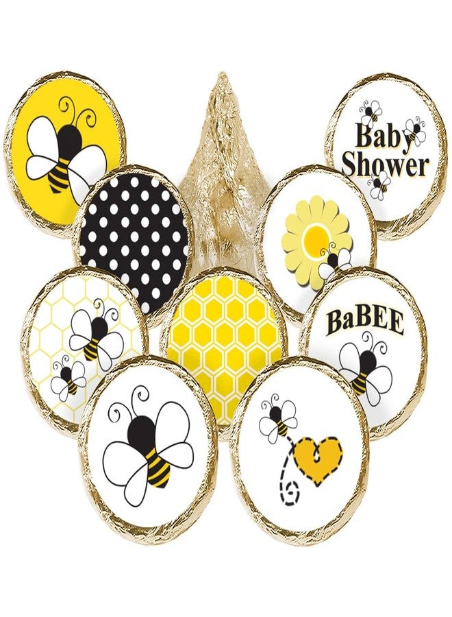 DISTINCTIVS Bumble Bee Baby Shower Favor Stickers - 180 Labels - Image 1