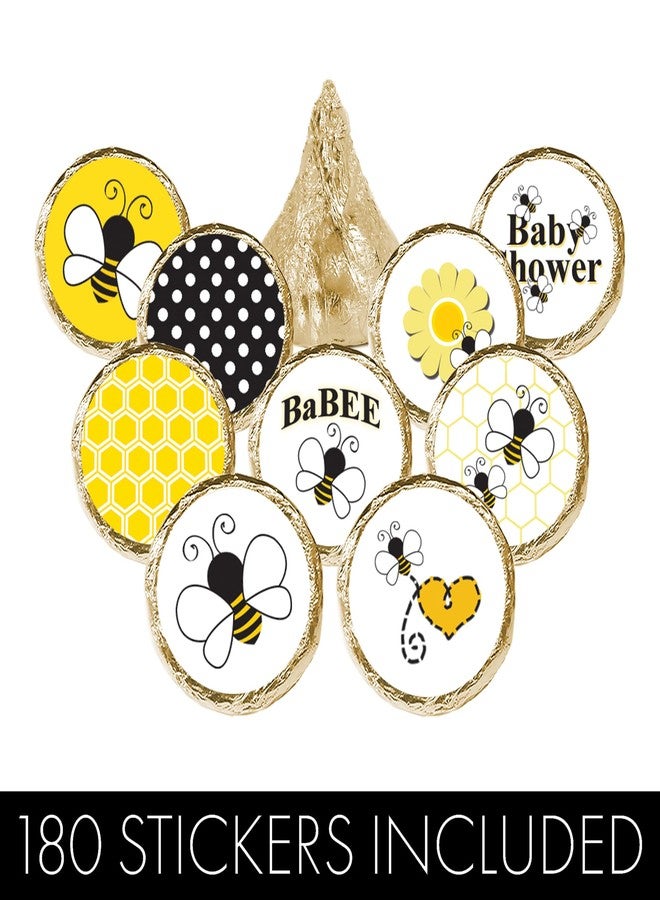 DISTINCTIVS Bumble Bee Baby Shower Favor Stickers - 180 Labels - Image 4