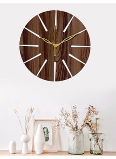 Yami Yami MDF Wood Analog 25 cm X 25 cm Wall Clock (Brown, Without Glass, Small Size) | Wall Clock 002-Wenge -1  - Image 1