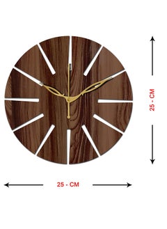 Yami Yami MDF Wood Analog 25 cm X 25 cm Wall Clock (Brown, Without Glass, Small Size) | Wall Clock 002-Wenge -1  - Image 3