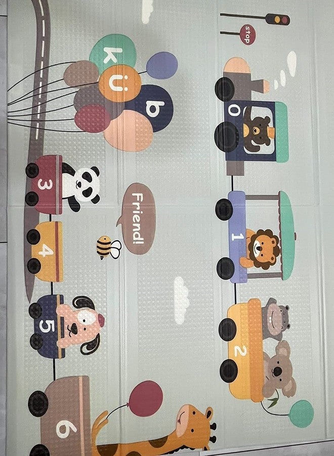 RGkJAS Anti Skid Waterproof Foldable Child Climbing Baby Floor Mat(Print May Vary) Extra Large Size 180x200 cm. 8mm Thickness. (180x200) - Image 5