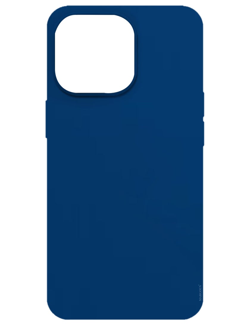 CATANES Silicone Case Cover for Apple iPhone 14 Plus, Slim Protective Cover with Microfiber Lining, Drop Protection - Midnight Blue - Image 1