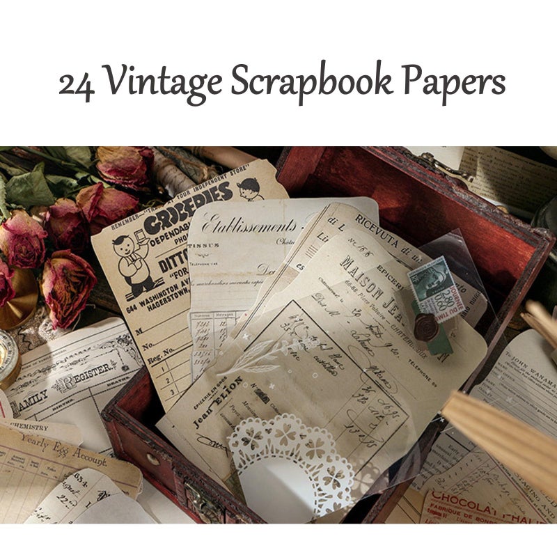 Jukercici Vintage Aesthetic Scrapbook Supplies Kit with Scrapbook Paper, Stickers, Bookmarks for Scrapbooking, DIY Albums, Junk Journals, Bullet Journals, Dark Academia Aesthetic Decor (Dark3 149 Pcs) - Image 3