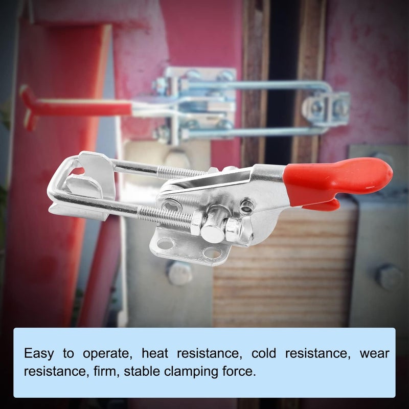 Aopin 2Set Adjustable Latch U Bolt SelfLocking Toggle Latch 400lbs Holding 304 Stainless Steel for Toolbox Door Box Trunk Tractor Cover Smoke Cover Woodworking Fixture and Quick Release Pull Lock  - Image 4