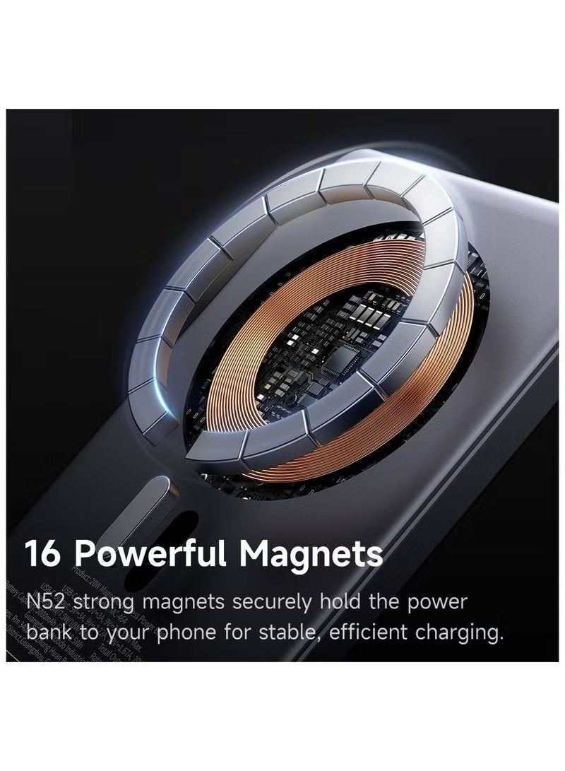 Mcdodo Ultra Thin 20W Magnetic Wireless Power Bank 5000mAh Fast Charging 15W Snap-On Wireless Support Battery Widget Compatible Strong Magnets Safety Protection Airline Approved USB-C Fast Wired Charging - Image 3