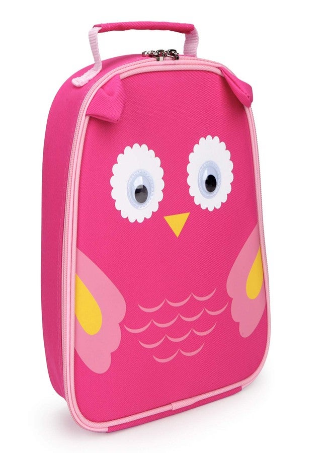yodo Kids Insulated Lunch Tote Bag with Name Tag, Owl - Image 1