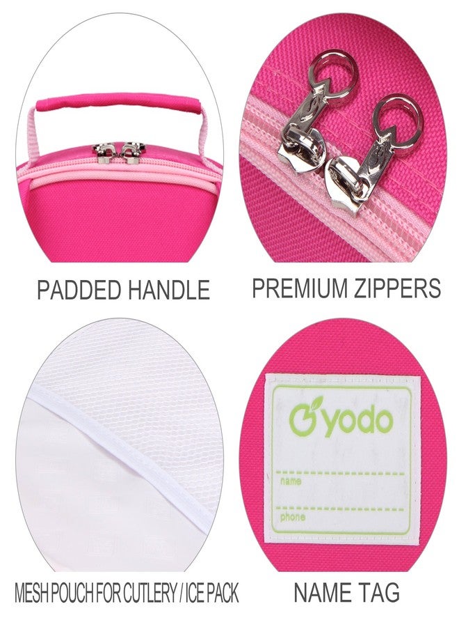 yodo Kids Insulated Lunch Tote Bag with Name Tag, Owl - Image 5