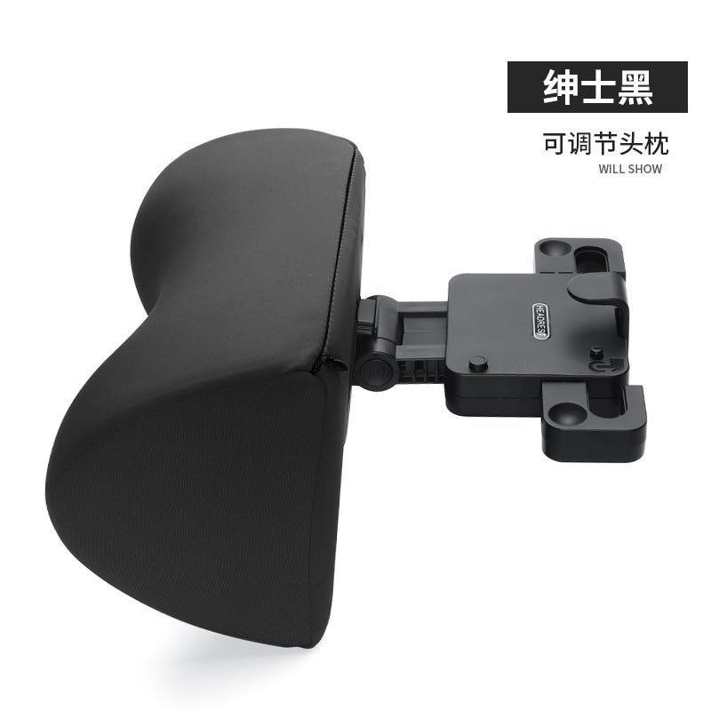 Generic Mechanically adjustable Car Seat Headrest cervical pillow Seat car car car memory foam headrest headrest A09 U-type cloth-gentleman Black
