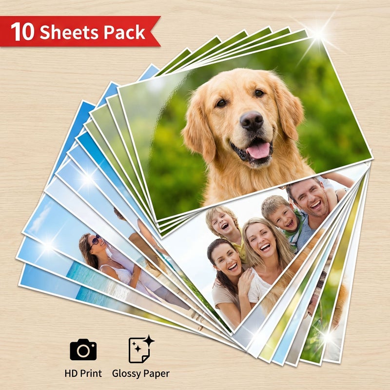 Personalized Photo Prints 10 Sheets 6 Inch Premium Glossy True Color - Image 1
