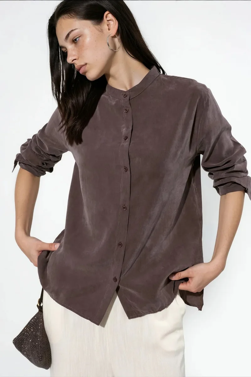 BUSEM Women's Tencel-Blend Shirt