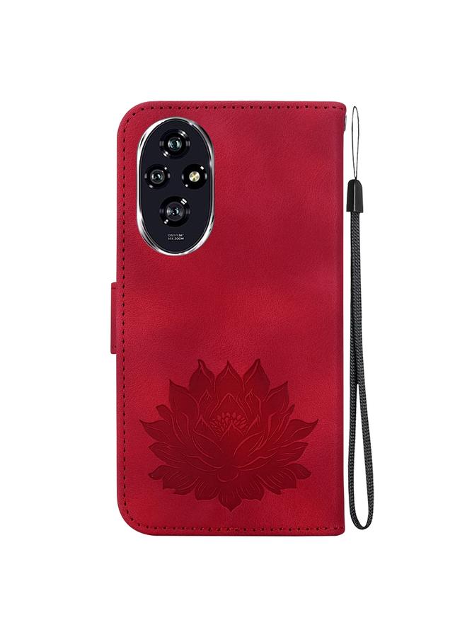 S-TOP Case For Honor 200 Lotus Embossed Leather Phone Case - Image 3