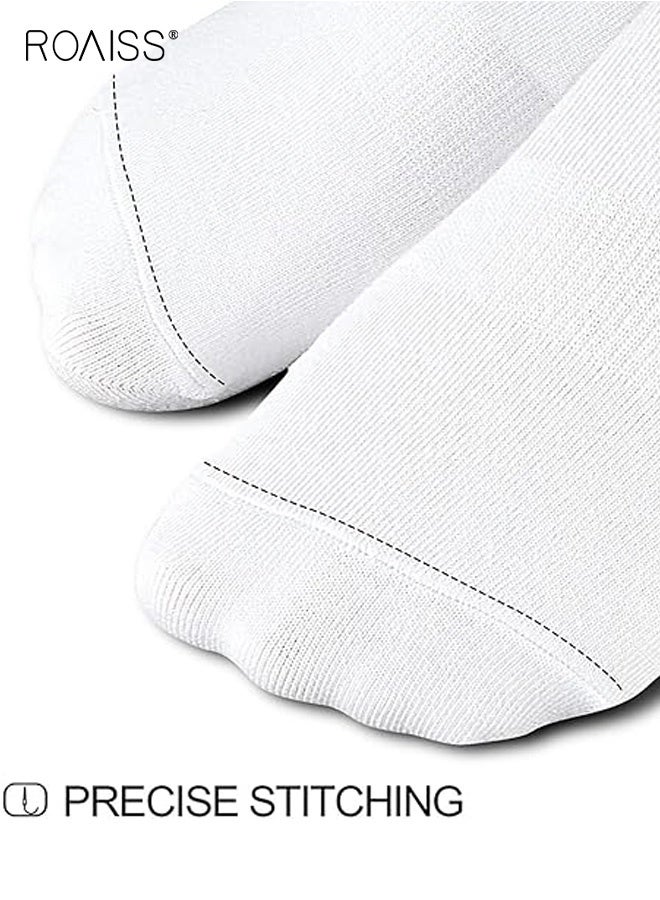 roaiss 4 Pairs Unisex Boat Socks, Men's Invisible Socks with Anti-Slip Invisible Lining, Low-Cut Breathable Summer Socks, Women's Anti-Slip Heel Grip Lightweight - Image 5