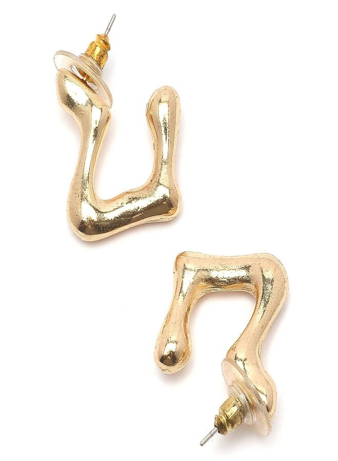 Karatcart Gold Plated Half Hoop Earring for Women