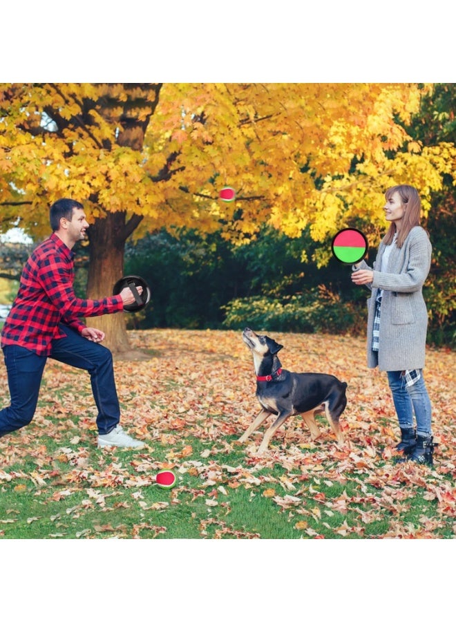 QSHOP Ball Throw and Catch Set, Self-Adhesive Catch Disc and Throw Ball Perfect for Indoor or Outdoor Play, Interactive Sports and Beach, Plastic, Multicolor  - Image 3
