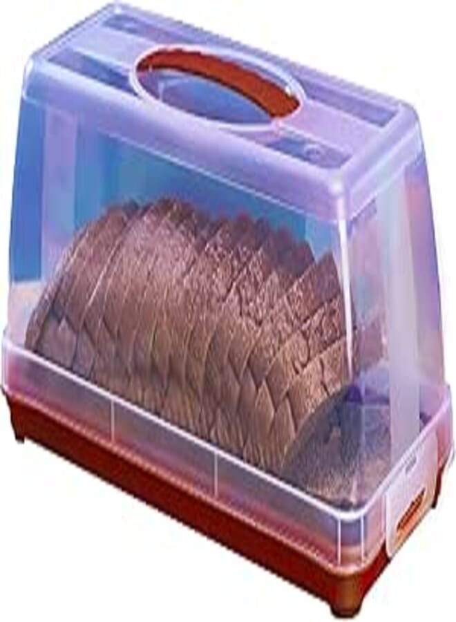 Aksa Plastic Toast Bread Storage Box, Red