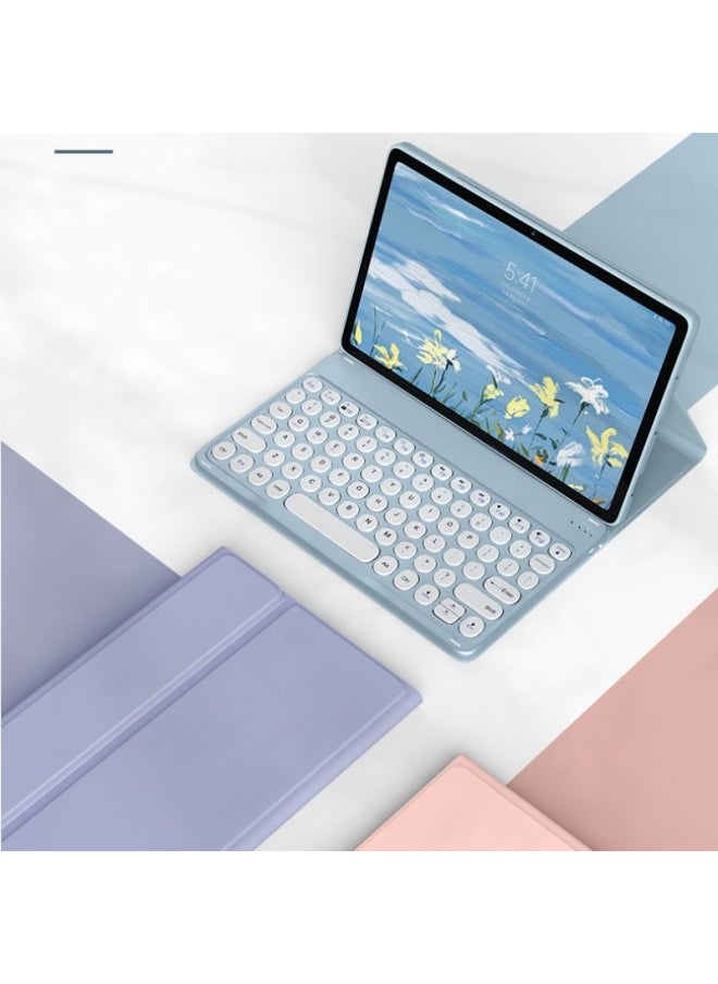 For Lenovo Tab M11 TB330FU Bluetooth Keyboard Case M10 3Gen 328FU Colorful Backlight-Color:Lavender Gray [protective Cover + Square Keyboard + Mouse]]-Product Type:Lenovo Tab P11 Pro 2nd 11.2 (tb-132fu/138fc)