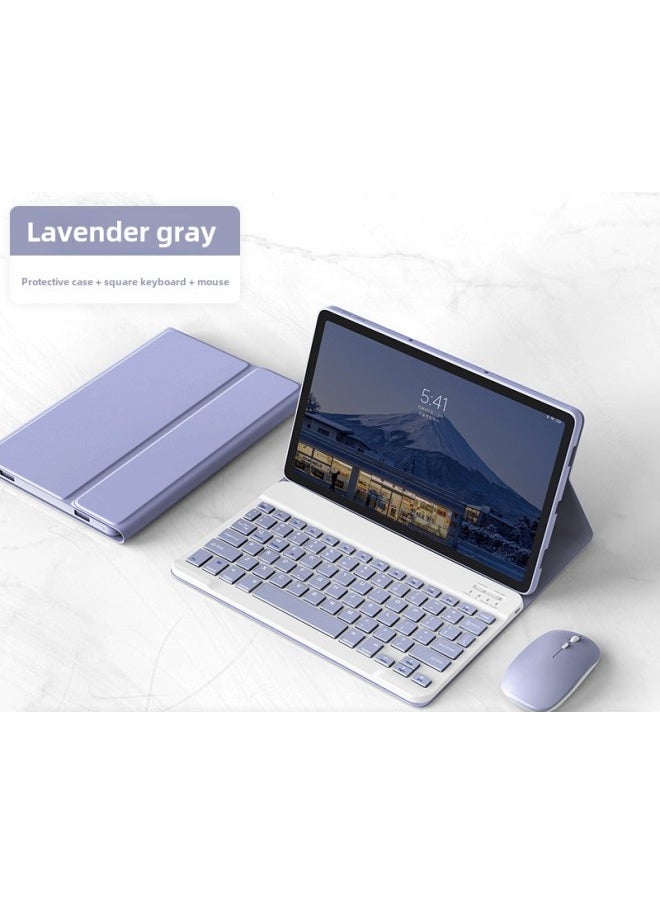 For Lenovo Tab M11 TB330FU Bluetooth Keyboard Case M10 3Gen 328FU Colorful Backlight-Color:Lavender Gray [protective Cover + Square Keyboard + Mouse]]-Product Type:Lenovo Tab P11 Pro 2nd 11.2 (tb-132fu/138fc)