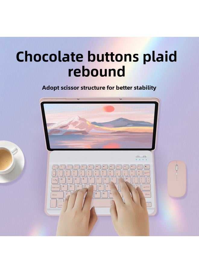 For Lenovo Tab M11 TB330FU Bluetooth Keyboard Case M10 3Gen 328FU Colorful Backlight-Color:Lavender Gray [protective Cover + Square Keyboard + Mouse]]-Product Type:Lenovo Tab P11 Pro 2nd 11.2 (tb-132fu/138fc)