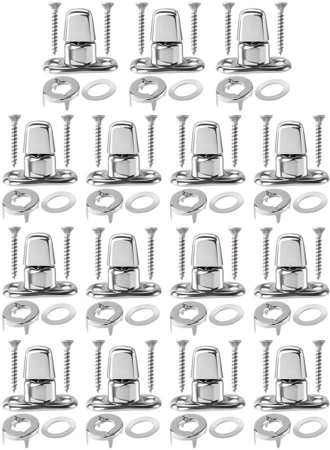 Mxxipp 15 Set Marine Grade Twist Lock Fasteners, Rustproof Turn Button Eyelet & Stud & Mounting Screws, Zinc Alloy Canvas Quarter Turn Fasteners for Boats - Image 1