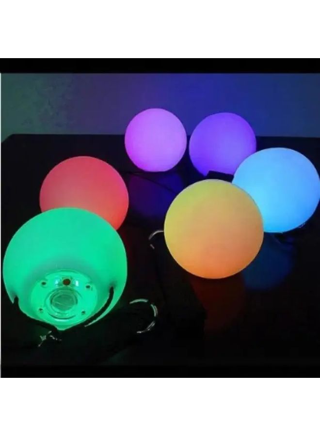 Multicolor LED Flashing Wobble Ball Rainbow Gradient Light Effect Durable Plastic Party Gift - Image 1