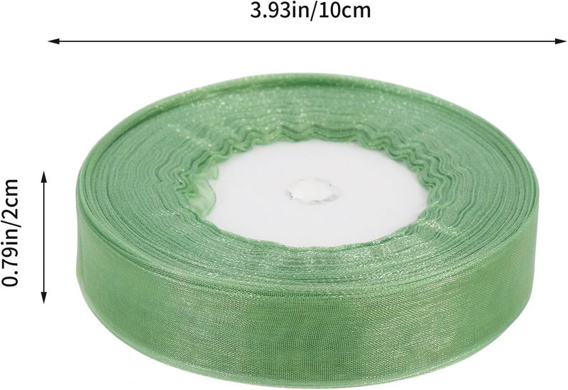 Zerodeko 4 Rolls DIY Decorative Organza Ribbon Set for Crafting, Wrapping, Bowknot Making – 2cm Wide, 45m Length Each, Blue Green Pink Purple – Handmade Ribbon for Party and Holiday Decor - Image 2