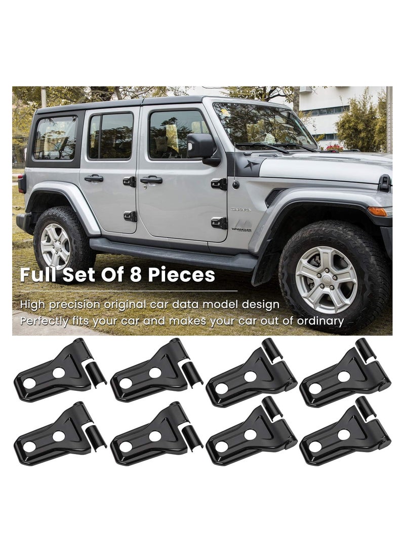 SYOSI 8Pcs Door Hinge Cover Trim Exterior Accessories Decoration for 2018 to 2022 for Jeep Wrangler JL JLU Sport Sahara Freedom Rubicon Unlimited Gladiator JT 2 Door And 4 Door - Image 2