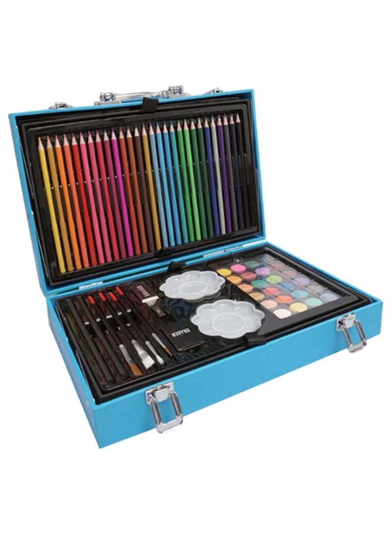 مجموعة سويفت الفنية المكونة من 145 قطعة مع صندوق محمول، مجموعة رسم للفنانين المحترفين للأطفال والمراهقين والكبار بما في ذلك أقلام الرصاص الملونة والدهانات المائية والألوان الزيتية... - Image 4