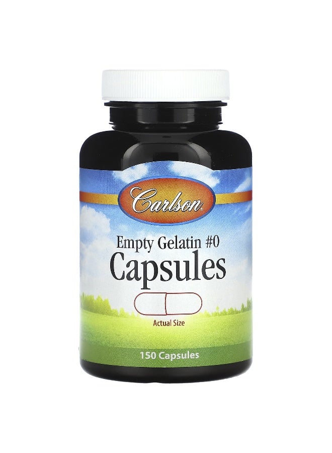 Carlson Carlson, Empty Gelatin Capsules #0, 150 Capsules  - Image 1