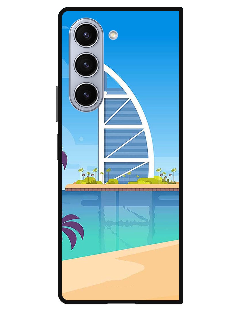 Theodor Protective Case Anti Scratch Shock Proof Bumper Cover For Samsung Galaxy Z Fold 5 Tower Illustration - Image 1