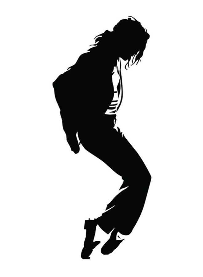 NIBEMINENT Michael Jackson Wall Sticker Black 45 x 110cm - Image 1