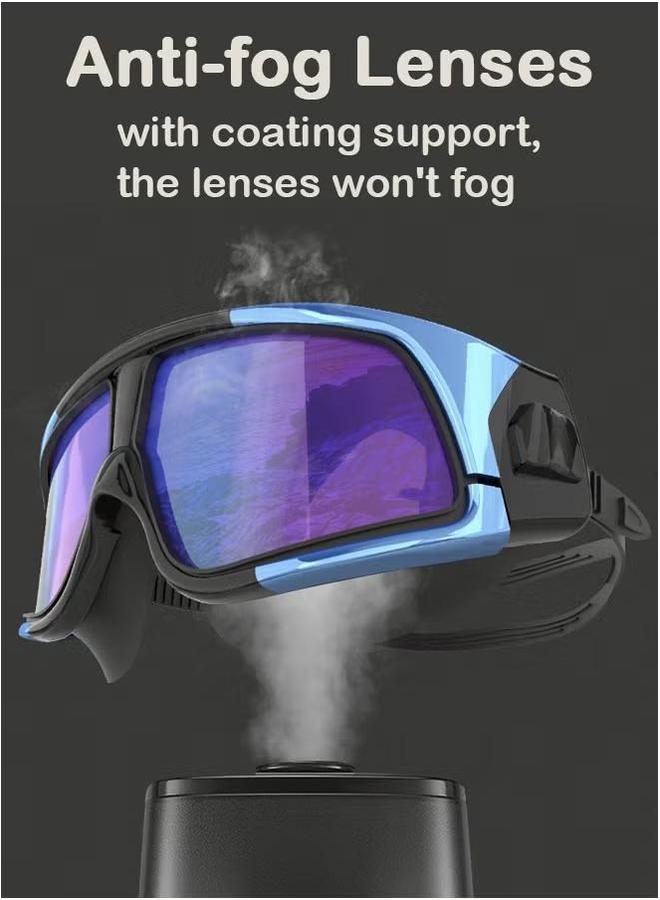 NIBEMINENT 3D soft and comfortable silicone ring swimming goggles, anti-fogging coated HD large frame lenses, adjustable goggle strap - Image 2