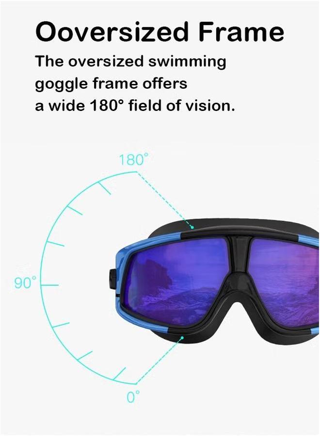 NIBEMINENT 3D soft and comfortable silicone ring swimming goggles, anti-fogging coated HD large frame lenses, adjustable goggle strap - Image 5