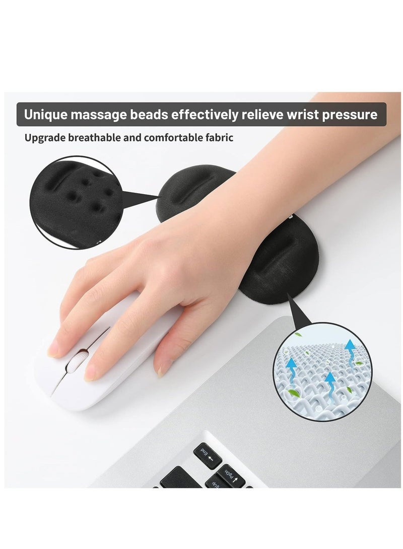 Mouse Wrist Rest for Desk Soft Memory Foam Wrist Support for Mouse Ergonomic Hand Rest Pad for Office Gaming Computer Laptop Odorless Breathable with Anit Slip Silicone Bottom Easy Typing - Image 2