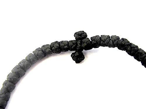 Iconsgr Handmade Christian Orthodox Komboskoini, Prayer Rope Bracelet Black - 5607 - Image 4
