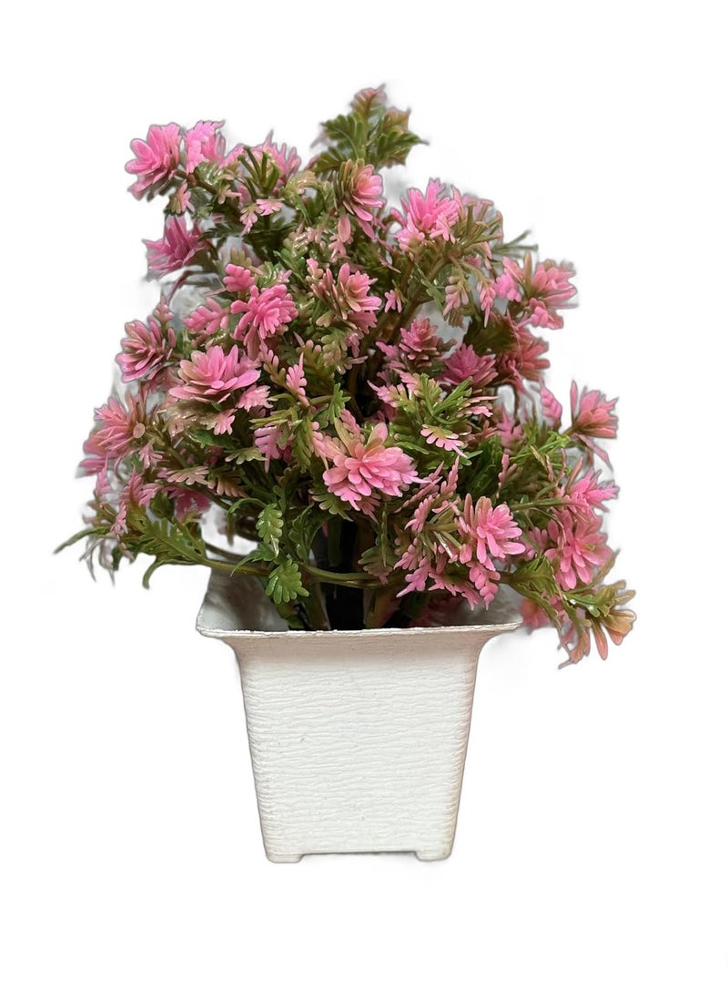 Generic MegaNest Artificial Pink Flower Bonsai Tree Lifelike Faux Plant for Home Office Decor Small Cute Potted Tree for Bedroom Living Room Balcony Kitchen and Garden Indoor Outdoor Centerpiece  - Image 1