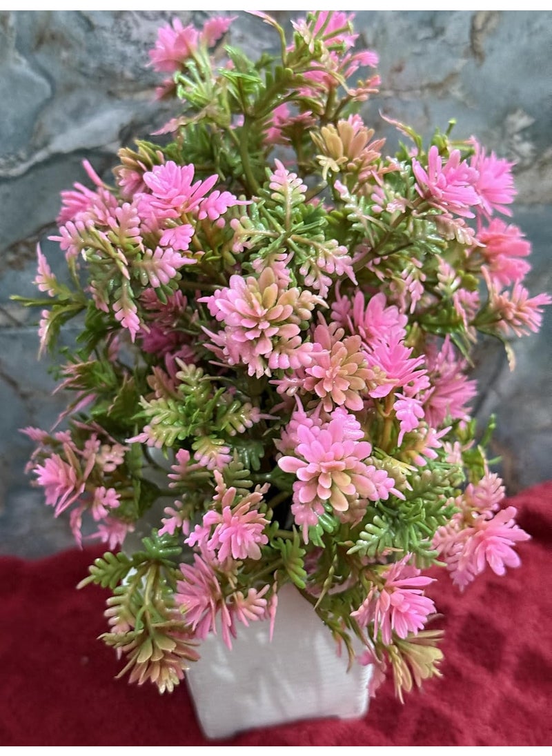 Generic MegaNest Artificial Pink Flower Bonsai Tree Lifelike Faux Plant for Home Office Decor Small Cute Potted Tree for Bedroom Living Room Balcony Kitchen and Garden Indoor Outdoor Centerpiece  - Image 5