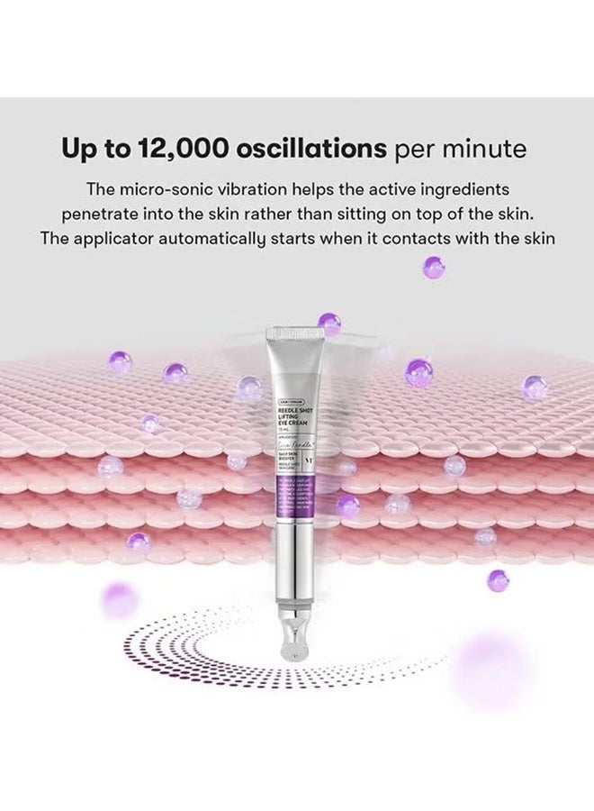 في تي كوزمتيكس كريم العين VT COSMETICS Reedle Shot Lifting 15ml ، مرطب مضاد للتجاعيد وشد البشرة ، كريم مضاد للشيخوخة تحت العين للهالات السوداء والتجاعيد والانتفاخ ، يقلل من الخطوط الدقيقة - Image 3